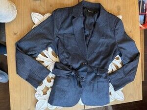 The 7th Avenue Soothing Collection Denim Colored Tie Waist Jacket